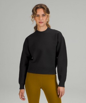 Lululemon AllAround Crewneck Sweater Kadın Süveter Siyah | KRXB-03619