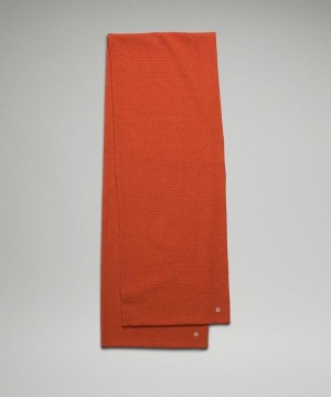 Lululemon All Ease Scarf Accessories Fular Koyu Kırmızı Siyah | RVHA-87469