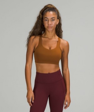 Lululemon All Powered Up Bra Kadın Spor Sütyeni Bakır Kahverengi | ORYU-92063
