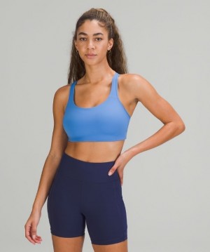 Lululemon All Powered Up Bra Kadın Spor Sütyeni Mavi | YESZ-30687