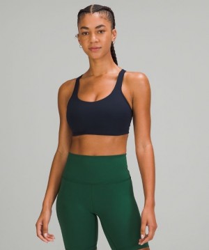 Lululemon All Powered Up Bra Medium Support, A Kadın Spor Sütyeni Lacivert | RKWV-41972