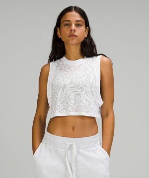 Lululemon All Yours Crop Tank Top Veil Kadın Üstler Beyaz | OGWE-61084