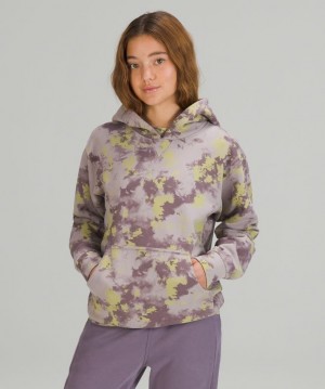 Lululemon All Yours Hoodie French Terry Kadın Kapşonlu Mor Gri Renkli | JSAZ-15468