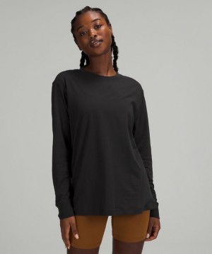 Lululemon All Yours Long Sleeve Shirt Kadın Üstler Siyah | RKWM-07854