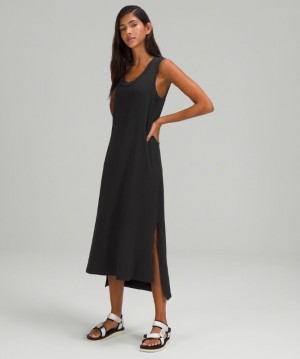 Lululemon All Yours Tank Maxi Dress Kadın Elbise Siyah | SFKM-64305