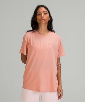 Lululemon All Yours Tee Graphic Kadın Üstler Pembe | WRKN-61593