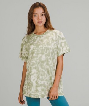 Lululemon All Yours Tee Kadın Üstler Beyaz Yeşil | LGXW-09142