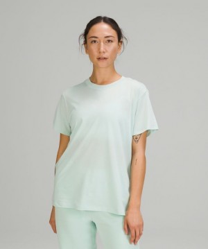 Lululemon All Yours Tee Pima Cotton Kadın Üstler Nane | OYLE-97214