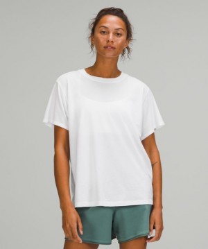 Lululemon All Yours Tee Pima Cotton Kadın Üstler Beyaz | THYS-08975
