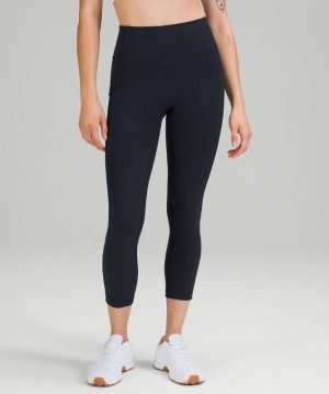 Lululemon All the Right Places High-Rise Drawcord Waist Crop 23 Kadın Tayt Lacivert | AOSV-07652