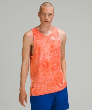 Lululemon Always Agile Tank Spray Dye Erkek Üstler Beyaz Mercan | OYGU-84671