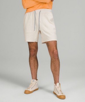 Lululemon At Ease Short 7 Erkek Şort Beyaz Beyaz | CEAZ-41052