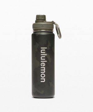Lululemon Back to Life Sport Bottle 24oz Accessories Su şişeleri Camo Koyu Zeytin Yeşili Renkli Koyu Zeytin Yeşili | PRMC-47169