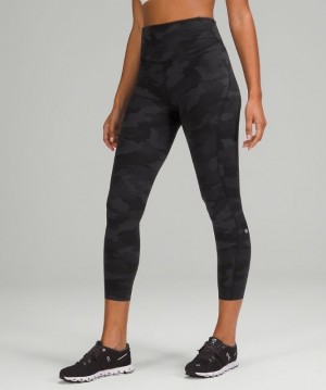 Lululemon Base Pace High-Rise Running Tight 25 Kadın Tayt Camo Siyah Renkli | NAPT-50624