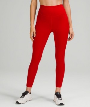 Lululemon Base Pace High-Rise Running Tight 25 Kadın Tayt Koyu Kırmızı | MCBZ-82746