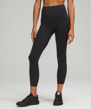 Lululemon Base Pace High-Rise Running Tight 25 Kadın Tayt Siyah | XKPV-54820