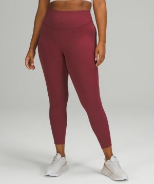 Lululemon Base Pace High-Rise Running Tight 25 Kadın Tayt Bordo | UDXP-81564