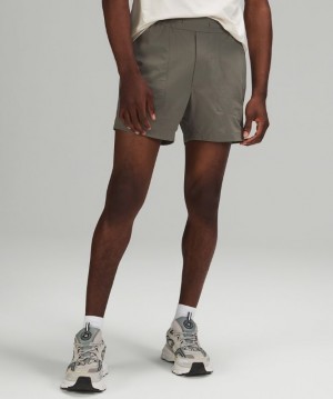Lululemon Bowline Short 5 Stretch Ripstop Erkek Şort Gri Zeytin Yeşili | TBKW-61580