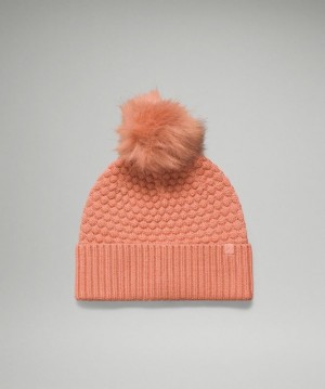 Lululemon Bubble Knit Pom Beanie Accessories Şapkalar Pembe | AMHT-23670