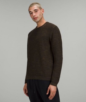 Lululemon Cascade Coast Crew Erkek Tişörtü Koyu Zeytin Yeşili Yeşil | FOYC-81257