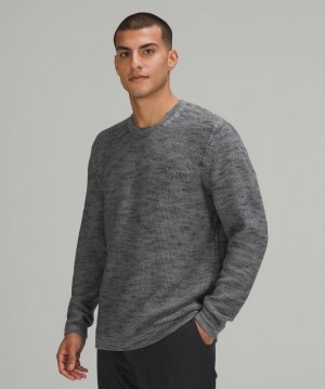 Lululemon Cascade Coast Crew Erkek Tişörtü Gri Siyah | BVQT-42590