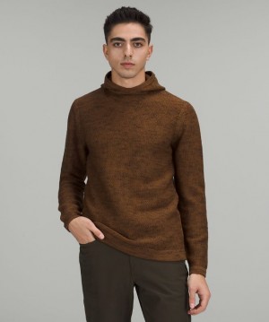 Lululemon Cascade Coast Hoodie Erkek Kapşonlu Bakır Kahverengi Siyah | OTIP-01825