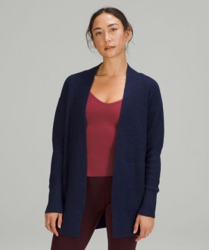 Lululemon Cashlu Sweater Wrap Kadın Süveter Night Sea | QRWC-71946