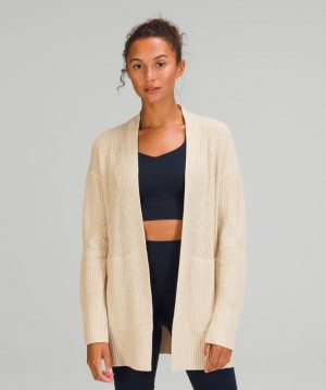 Lululemon Cashlu Sweater Wrap Kadın Süveter Beyaz | PGWU-06257