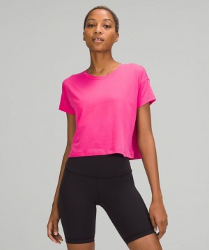 Lululemon Cates Tee Kadın Üstler Pembe | FDBH-35687