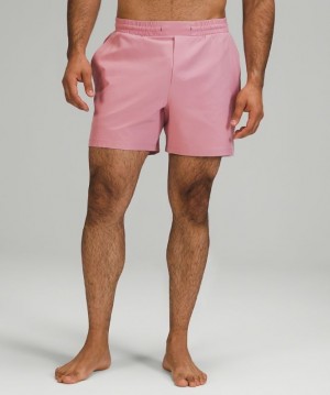 Lululemon Channel Cross Short 5 Erkek Mayo Pembe Gri Kahverengi | UVXK-95084