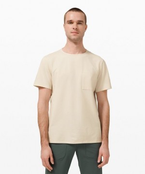 Lululemon Chest Pocket Relaxed Fit T Erkek Üstler Beyaz | TISA-05321