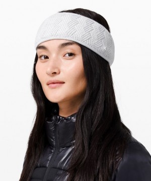 Lululemon Chevron Knit Ear Warmer Accessories Şapkalar Açık Gri | BFCP-25143