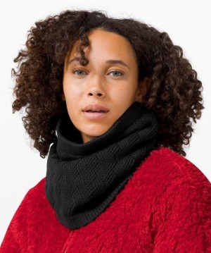 Lululemon Chevron Knit Neck Warmer Accessories Fular Siyah | PDCG-34502