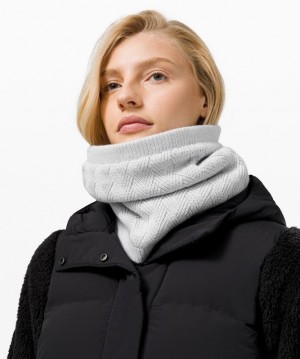 Lululemon Chevron Knit Neck Warmer Accessories Fular Açık Gri | EQXS-37698