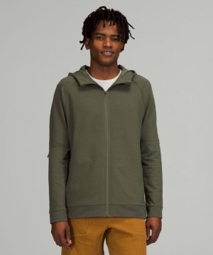 Lululemon City Sweat Full Zip Hoodie Erkek Kapşonlu Zeytin Yeşili | WYPX-28754