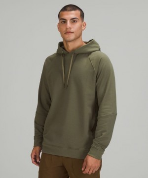 Lululemon City Sweat Pullover Hoodie Erkek Kapşonlu Zeytin Yeşili | IBQG-51320
