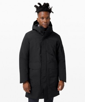 Lululemon Cold City Parka Erkek Mont Siyah | AWCD-52971