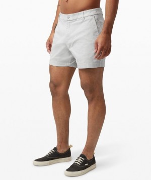 Lululemon Commission Classic Fit Short 5 Oxford Erkek Şort Beyaz Siyah | DVYB-78601