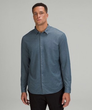 Lululemon Commission Long Sleeve Shirt Erkek Üstler Mavi | PSER-86392