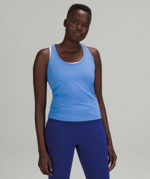 Lululemon Cool RB Short Tank Nulu Kadın Atlet Mavi | VTUL-73189