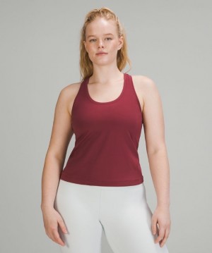 Lululemon Cool RB Short Tank Nulu Kadın Üstler Bordo | FJHE-18273