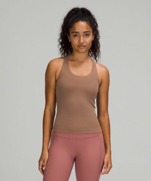 Lululemon Cool RB Short Tank Nulu Kadın Üstler Cacao | ZLBD-56078
