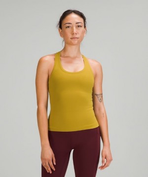 Lululemon Cool RB Short Tank Nulu Kadın Üstler Altın | UONQ-23065