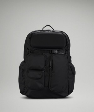 Lululemon Cruiser Large Backpack 28L Accessories Çantası Siyah Gri | TQJS-82419