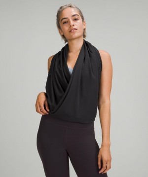 Lululemon Customizable Snap Scarf Accessories Fular Siyah | XUWF-97102