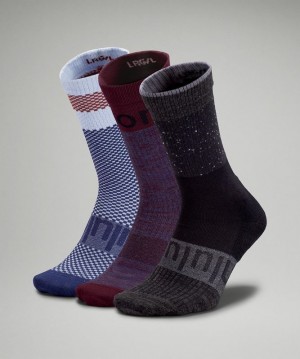 Lululemon Daily Stride Crew Sock 3 Pack Accessories Çorap Siyah | PHDK-28459
