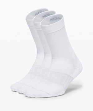 Lululemon Daily Stride Crew Sock 3 Pack Accessories Çorap Beyaz | FPTM-75690