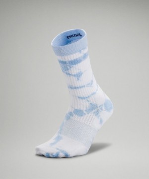 Lululemon Daily Stride Crew Sock Tie Dye Accessories Çorap Mavi Bej Rengi | PEWK-60375