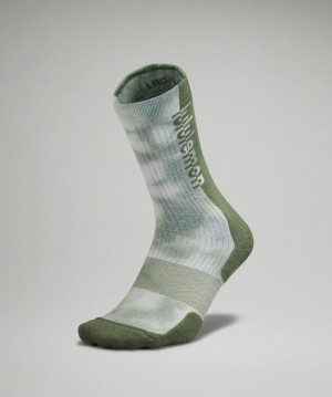 Lululemon Daily Stride Crew Sock Tie Dye Accessories Çorap Yeşil | HRVX-07654
