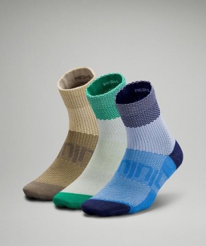 Lululemon Daily Stride Mid-Crew Sock 3 Pack Sparkle Accessories Çorap Mavi Nane | HRYD-63910